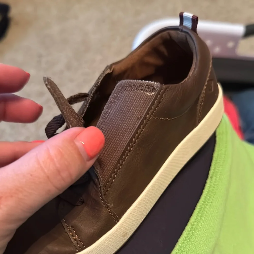Sperry Brown Dress Shoes Suede Velcro